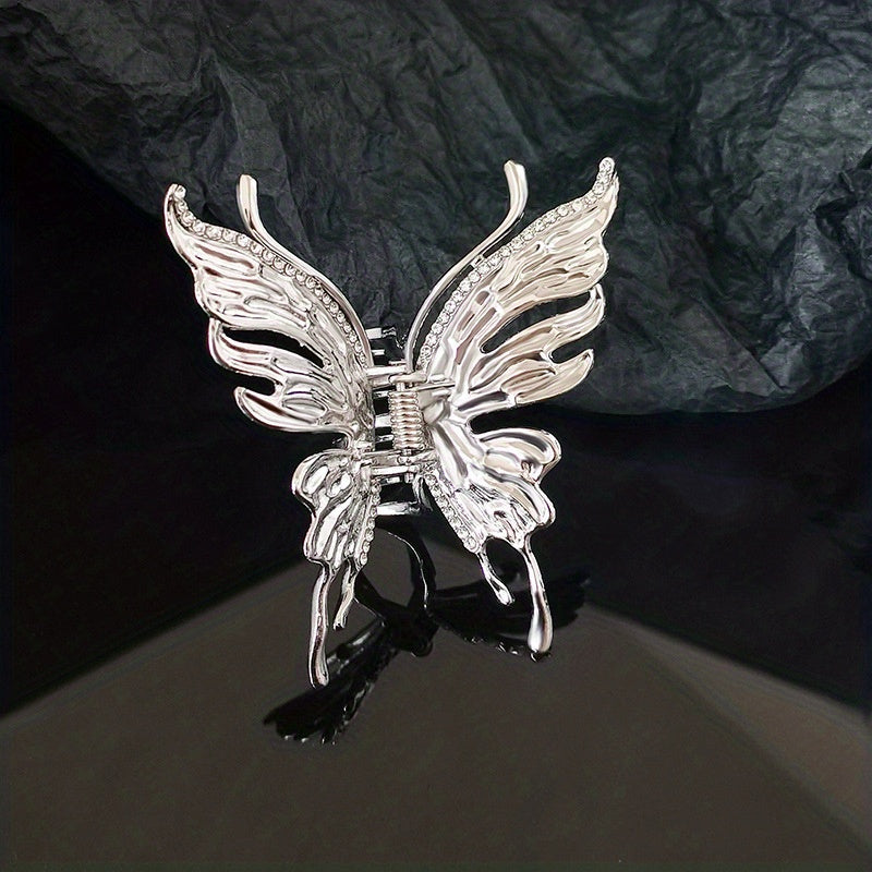Liquid Metal Butterfly Hairpin Clip Head Claws Hair Style Accessories