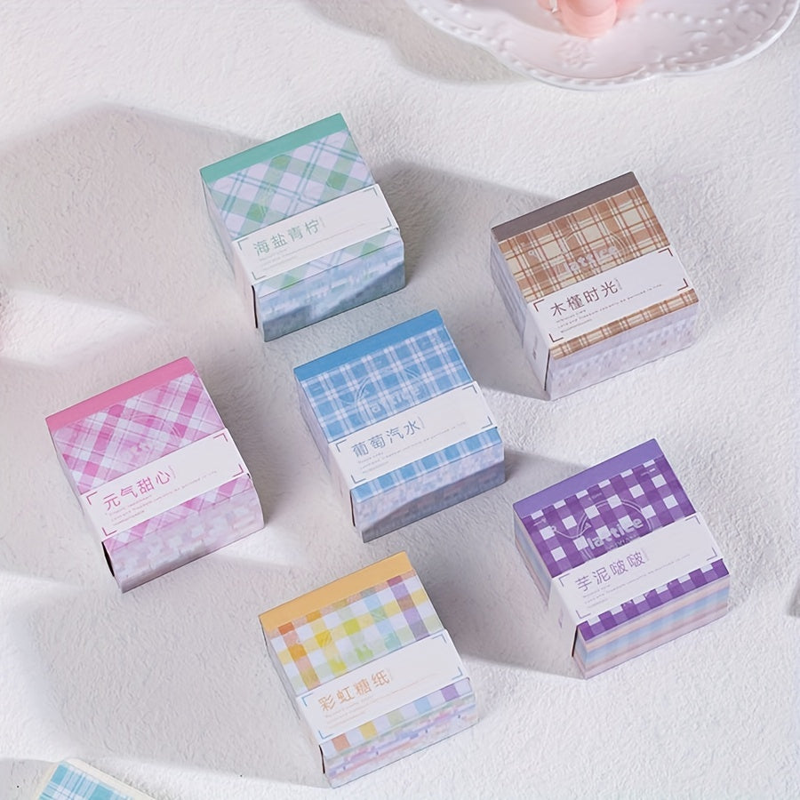 Hand Painted Sticky Notes Dreamy Check Series 400 Sheets