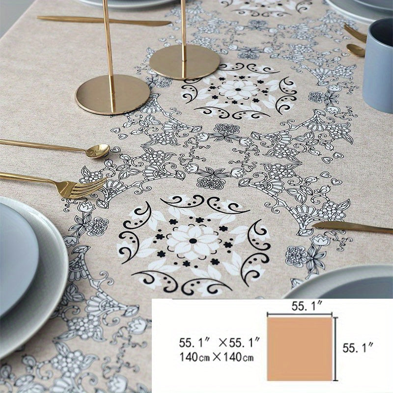 Ethnic Style PVC Tablecloth Thickened Waterproof Anti scalding Table Cover