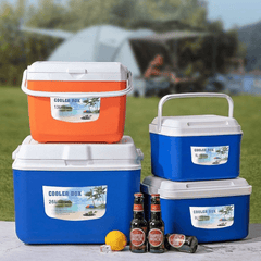 26L Plastic Insulated Cooler Box with Lid and Handle