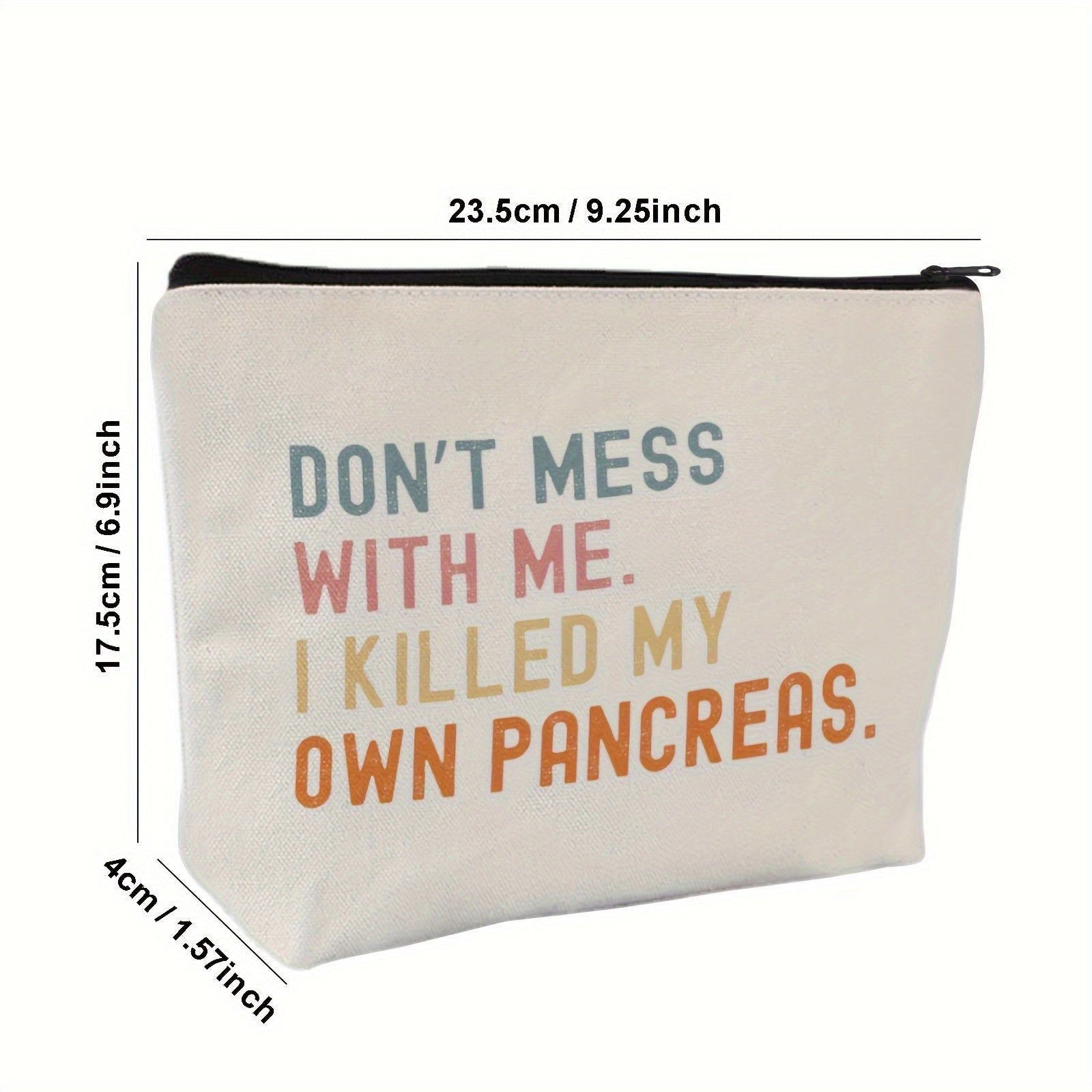 Canvas Insulin Supply Bag for Type 1 Travel & Makeup Art Gift