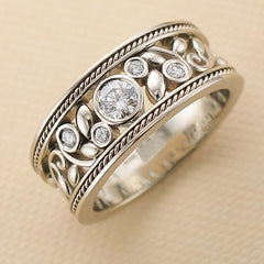 925 Silver Zircon Ring Wedding Jewelry Engagement Gift