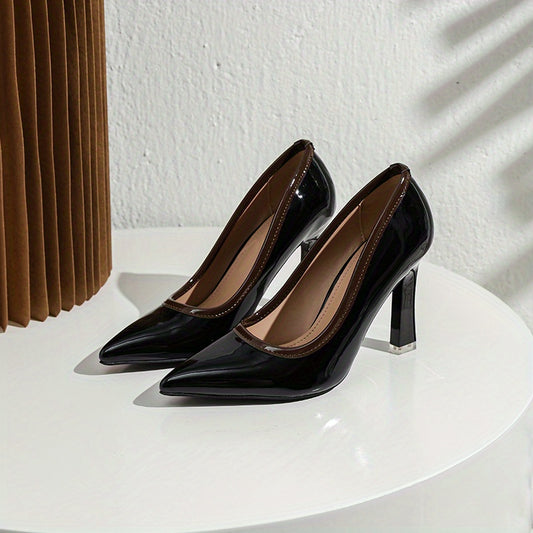 Women's Pointed Toe Pumps Slip On High Heels Lightweight Office Shoes