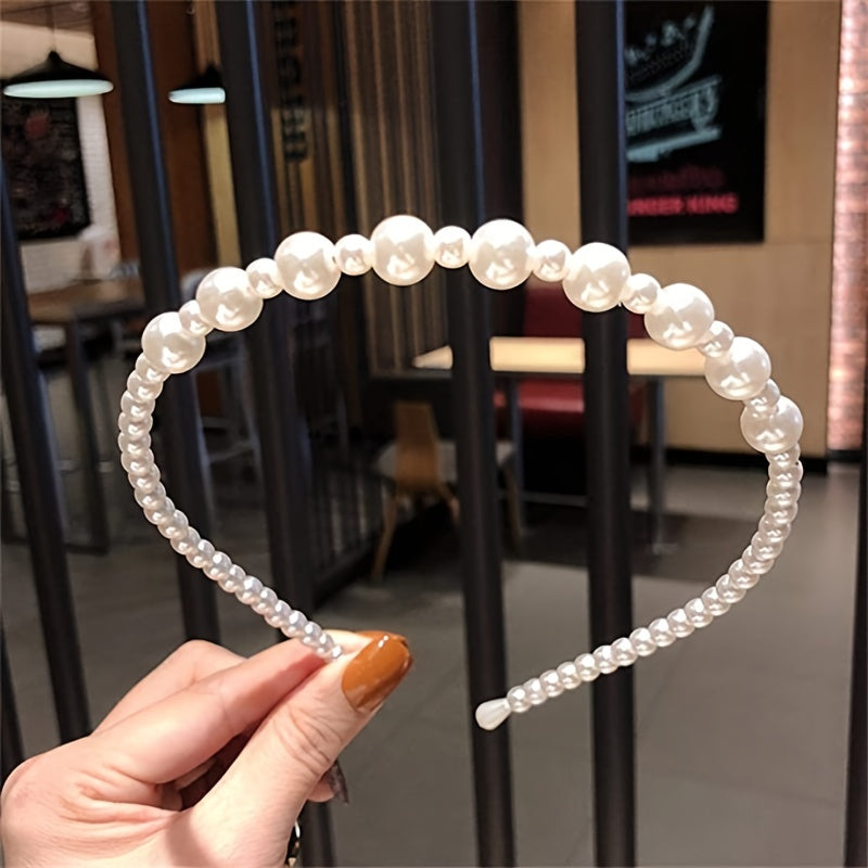 Faux Pearl Hairbands Bridal Hair Hoop Wedding Hair Accessories