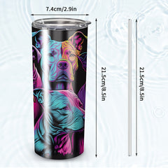 Colorful Dog Steel Tumbler Insulated Travel Mug