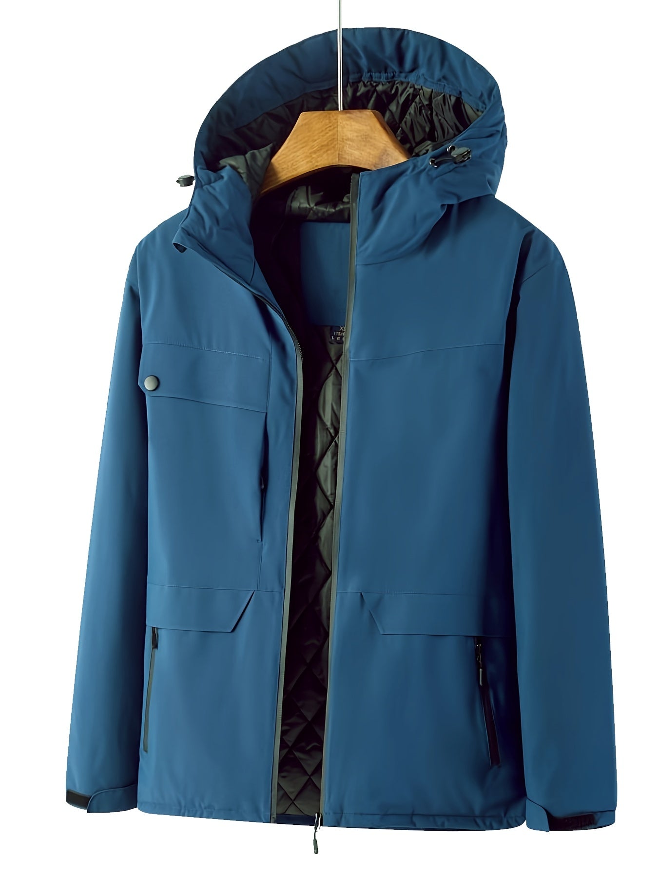 Men's Windproof Hooded Cotton Padded Jacket for Winter