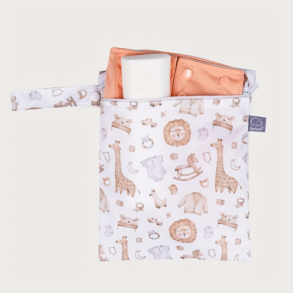 3pcs Elinfant Diaper Bag Set Giraffe Moon Patterns Travel Organizer Bags