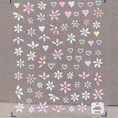 Spring Flower Nail Art Stickers Self Adhesive