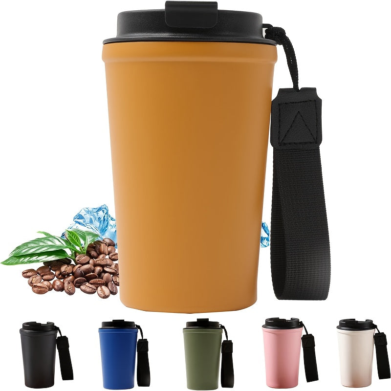 Stainless Steel Travel Mug Insulated Leakproof Lid Carabine