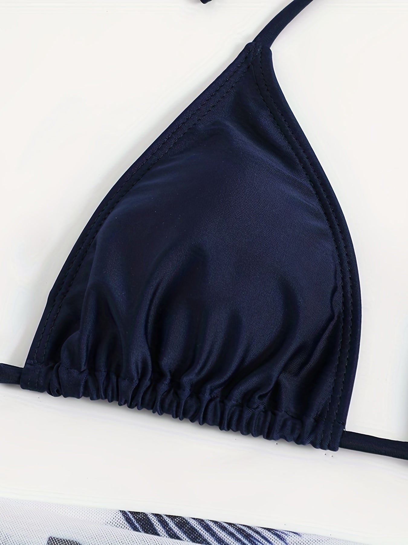 Halter Neck Bikini Set V Neck Backless High Cut Cover Up Bathing Suit