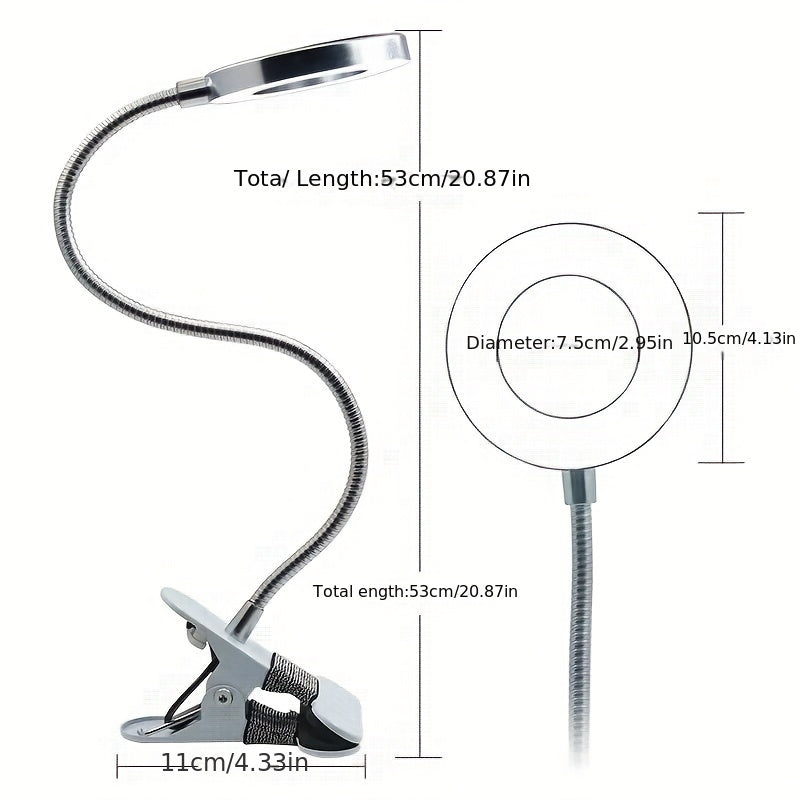 LED Desk Lamp Table Clamp Microblading Tattoo Eye Protection Light 3 Modes