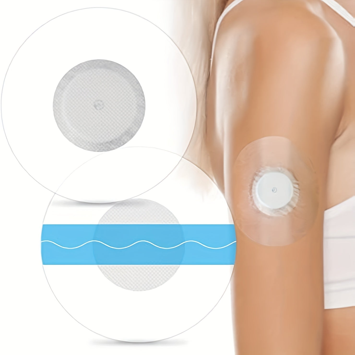 Libre Sensor Covers 50 Pack No Glue Precut CGM Tape Strong Stick