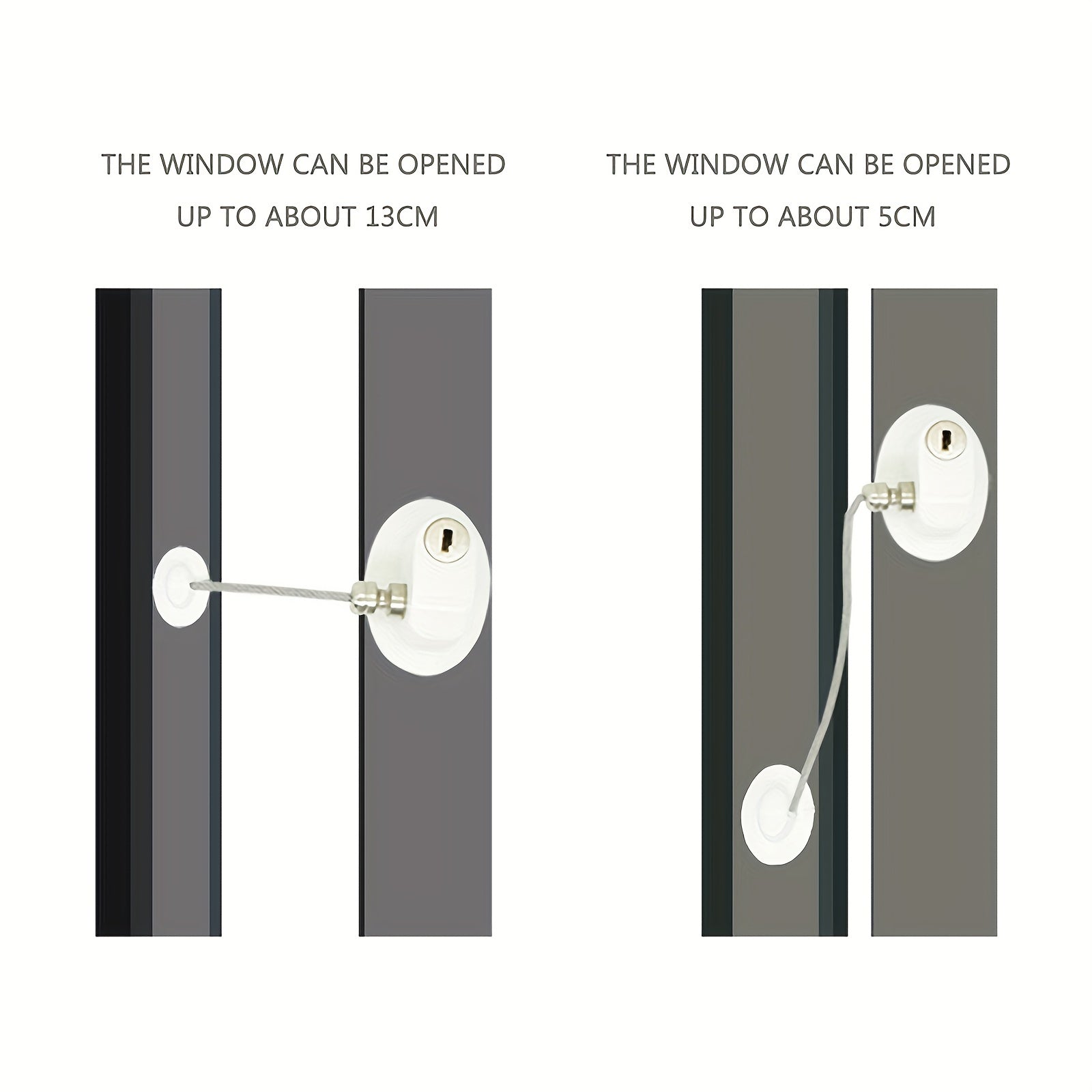 1pc Punch Window Safety Lock Buckle Window Limiter Sliding Door Lock