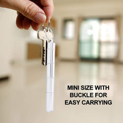 Aluminum Alloy Pill Box Keychain Holder Outdoor Travel Small Organizer