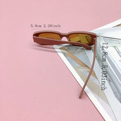 Vintage Leopard Print Square Frame UV Sunglasses