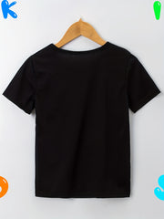 Boys I LOVE PAPA Top Short Sleeve T-shirt Casual Kids Summer Clothes