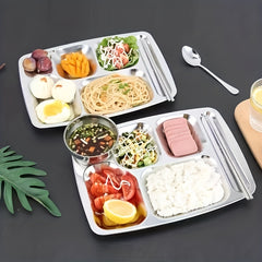 304 Stainless Steel Dinner Plate for Picnic and Weight Loss