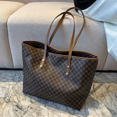 Vintage Pattern Tote Bag Large Capacity Stylish Shoulder Bag