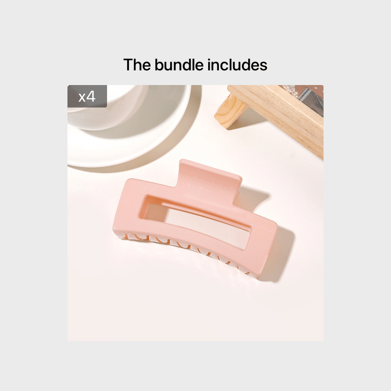 Multicolor Acrylic Hair Clip Thick Rectangle Claw Clips