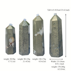 Natural Crystal Pyrite Healing Point Wand Home Decoration