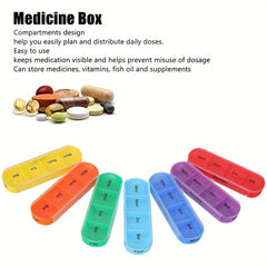 7-Day Pill Organizer Travel Case Reminder Durable Plastic
