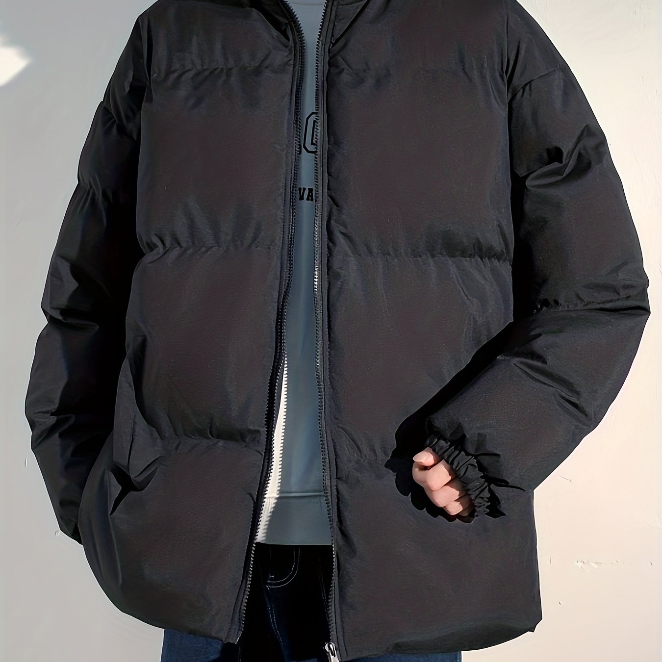 Men's Warm Hooded Jacket Zip Up for Fall Winter