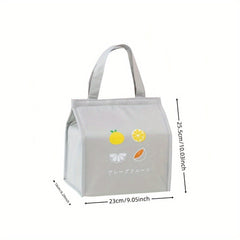 Insulated Lunch Bag Polyester Thermal Tote with Hand Wash - Fruit Print