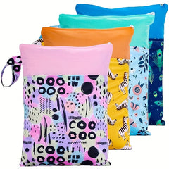 Waterproof Multicolor Baby Nappies Bag Wet Dry Mammy Bag