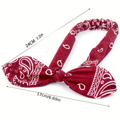 Vintage Boho Cross Knot Elastic Hairbands Non Slip Headbands