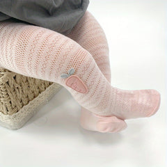 Baby Girls Carrot Decor Pantyhose Mesh Thin Tights For Spring Summer