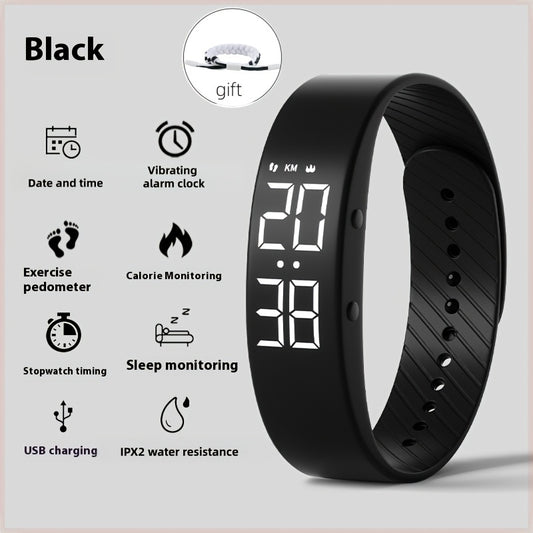 Multifunctional Sports Watch Soft Silicone Strap Lightweight Vibration Alarm Uni