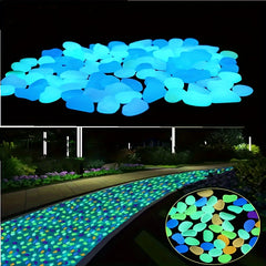 100pcs Glow in the Dark Pebbles for Magical Garden Landscaping