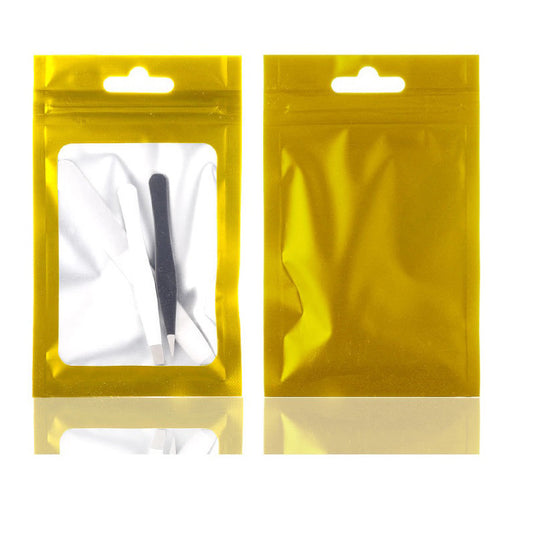 50pcs Aluminized Foil Window Bags 80x130mm Self Sealing Pouches