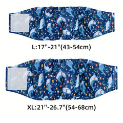 Washable Reusable Belly Wrap Diapers for Small Male Dogs