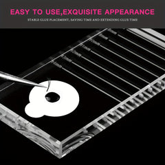 Crystal Eyelash Extension Pallet False Lash Tray Strip Glue Holder