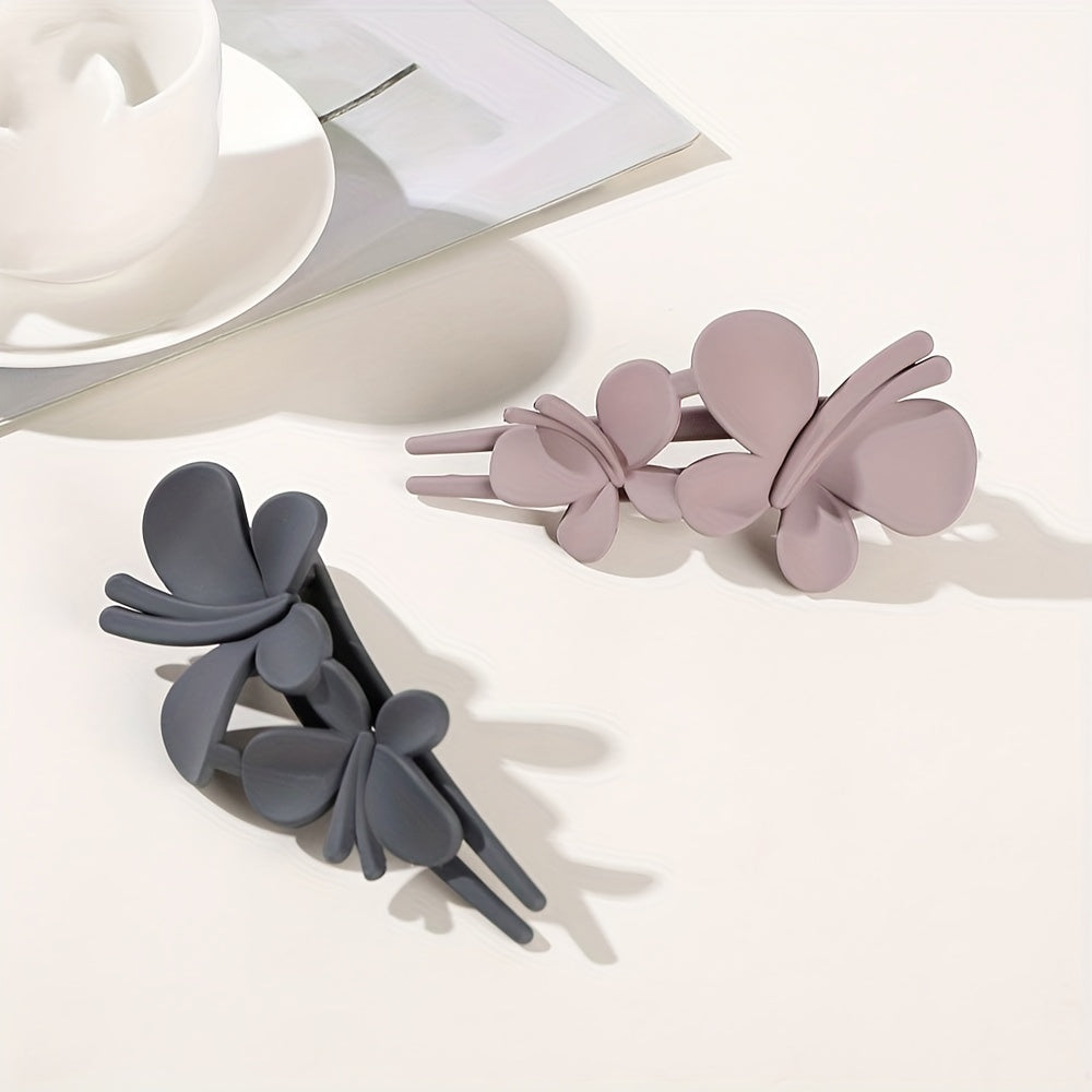 Frosted Butterfly Hair Clip Vintage Barrette Women Hair Accessories