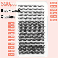 640pcs Brown Lash Clusters DIY Extensions + Halloween Lashes