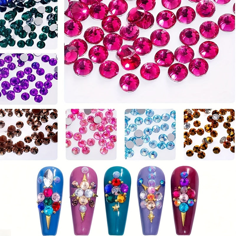 3500pcs Flatback Nail Art Rhinestones Crystal Gems for DIY Clothing Makeup