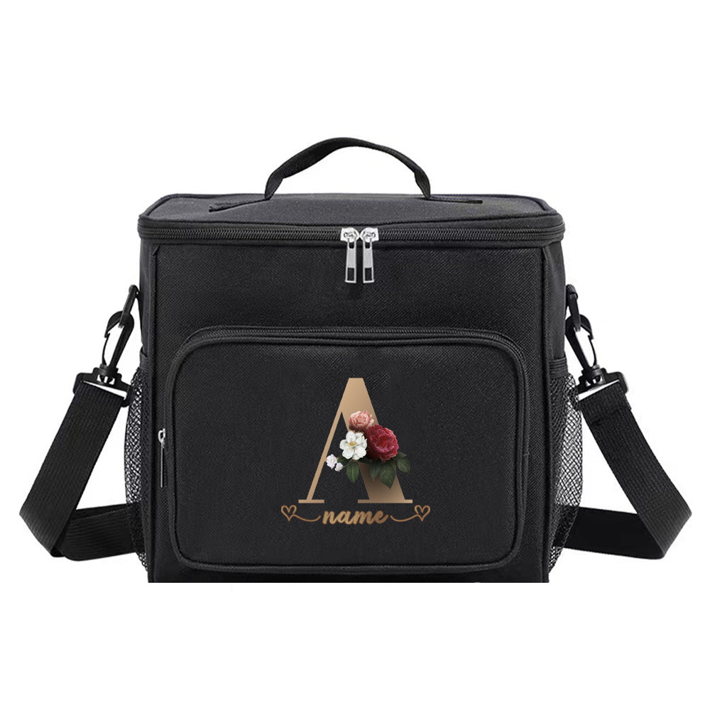 Canvas Square Hand Wash Lunch Bag with Cooler Box for Women's Work