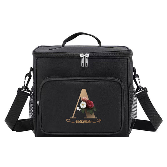 Canvas Square Hand Wash Lunch Bag with Cooler Box for Women's Work