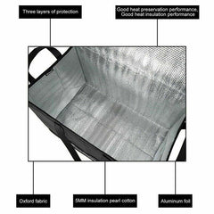 Large Food Insulated Bag Pizza Takeaway Thermal Warm Cold Bag Ruck