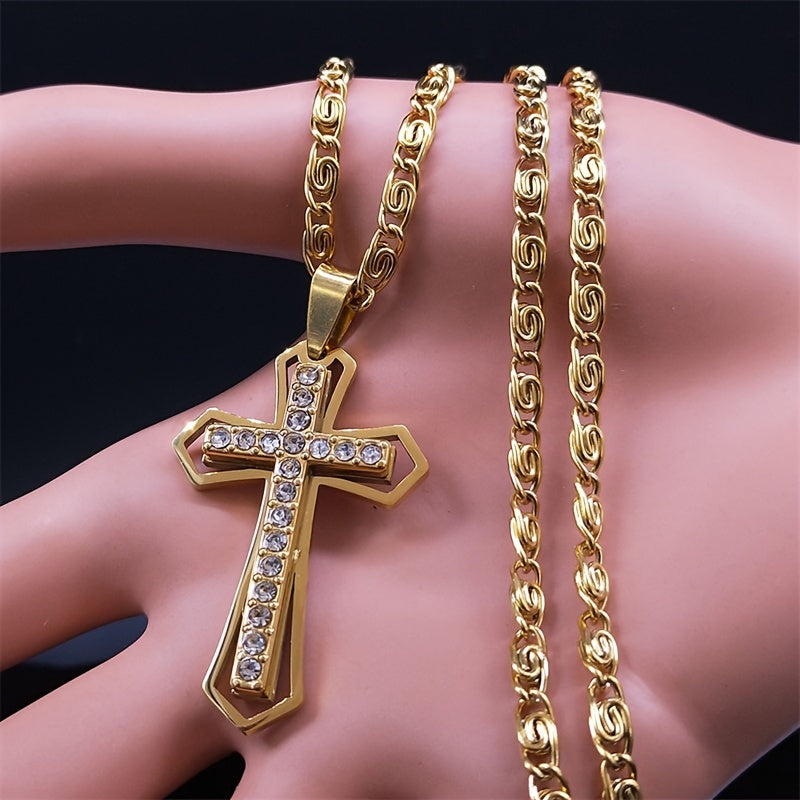 Men's Stainless Steel Cross Necklace