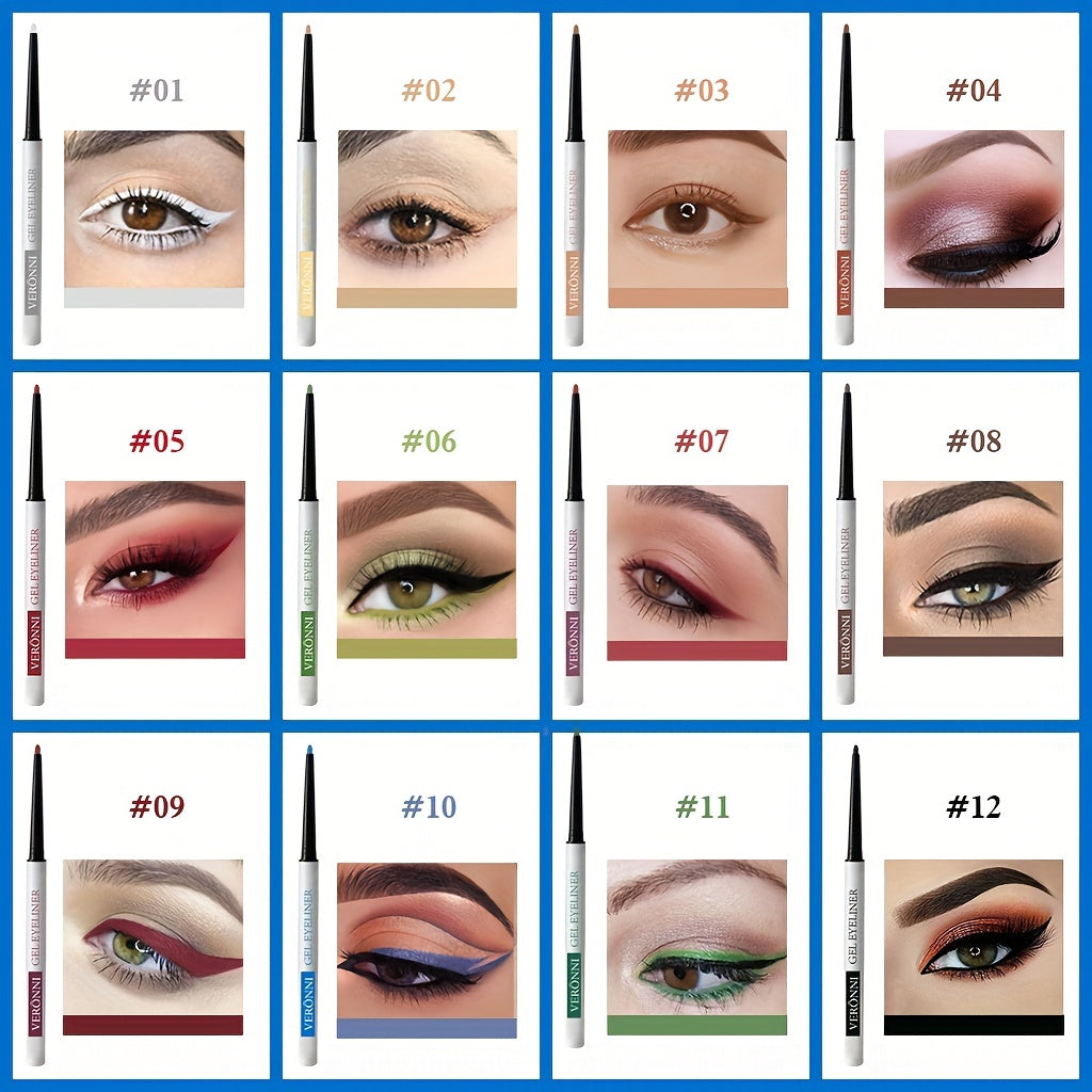 Colorful Eyeliner Set 12 Colors Matte Finish