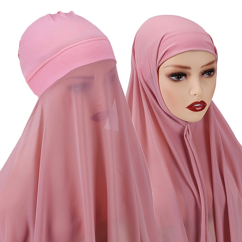 Chiffon Scarf Head Hijab Wrap Solid Shawls For Women