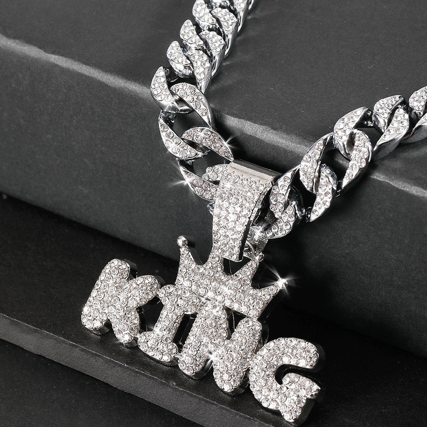 Crown KING Pendant with Cuban Chain