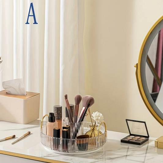 360 Rotating Makeup Organizer High Capacity Clear Make Up Storage