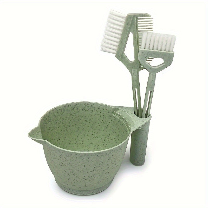 Eco Wheat Straw Hair Dye Kit w/ Bowl & Brush Set for Normal Hair