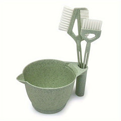 Eco Wheat Straw Hair Dye Kit w/ Bowl & Brush Set for Normal Hair