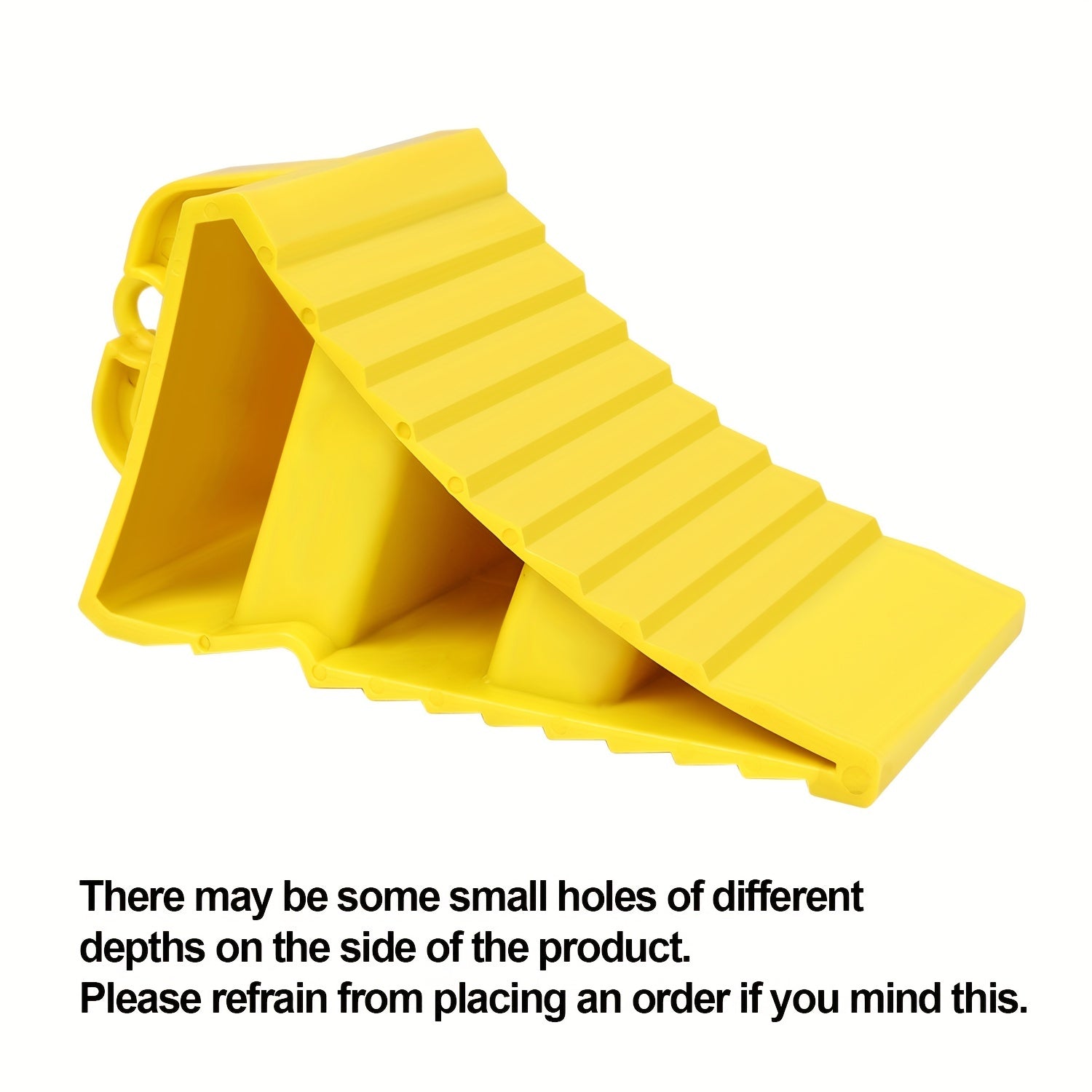 Wheel Chock With Handle Quick Grip Ribbed Chock Block