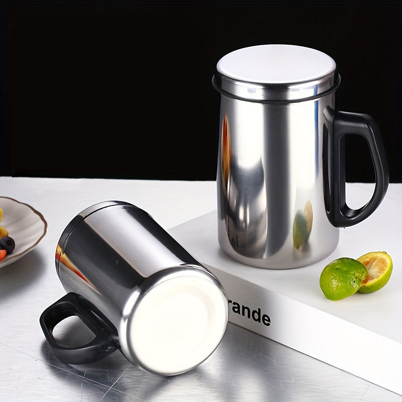 Insulated Stainless Steel Cup with Leak-Proof Lid